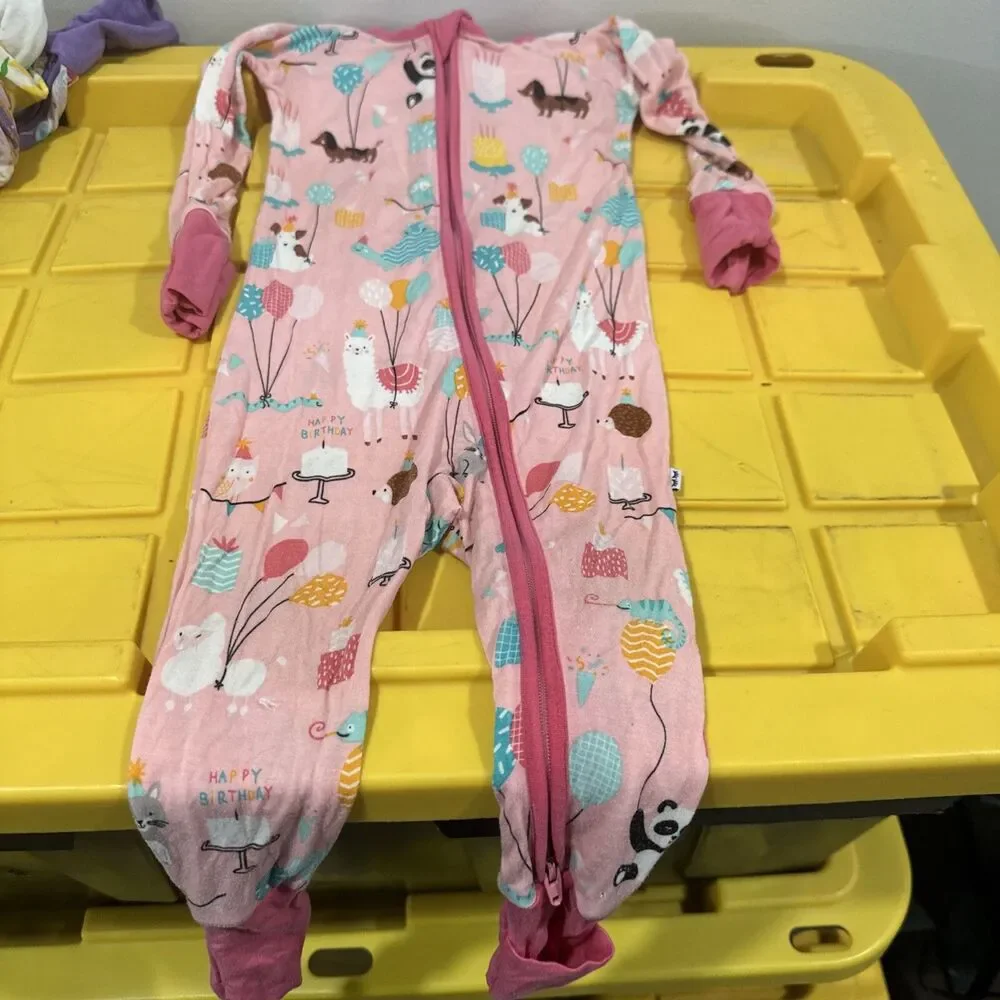 Little Sleepies Party Animals Pink 12/18